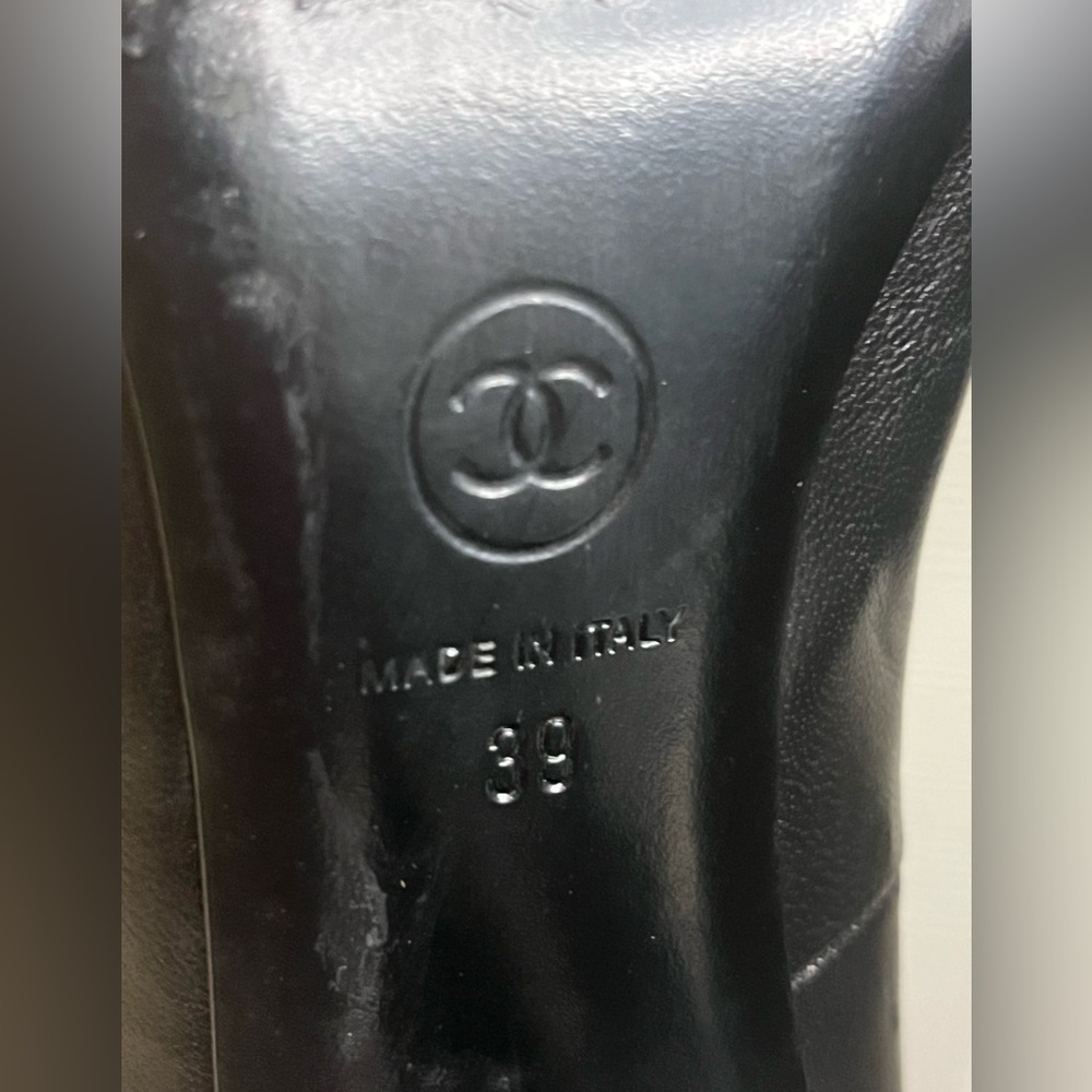 Chanel women black heels size 8.5 - Picture 10 of 15